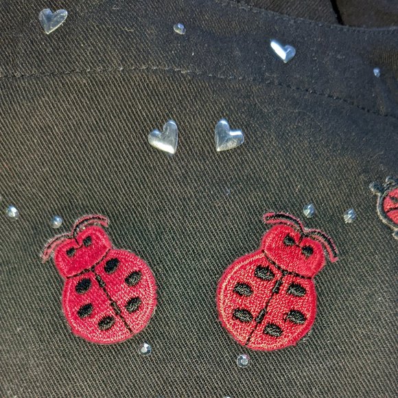 SHIPSHE Vintage fringe edge cute lady bug dress with hearts - Picture 3 of 7